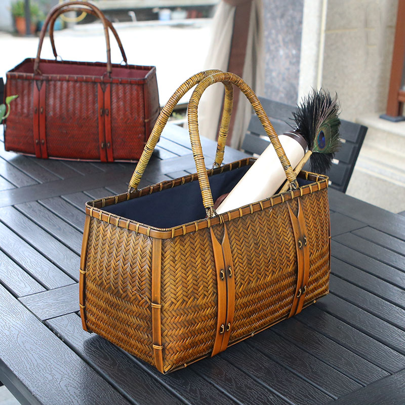 Woven Basket Set - Damen Handtaschen Luxus Designer Gewebte Bambus