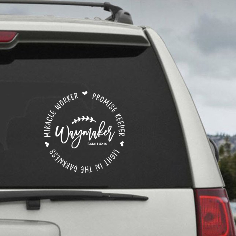 Interior Design Quotes - Waymaker Christian Zitat Vinyl Aufkleber Auto