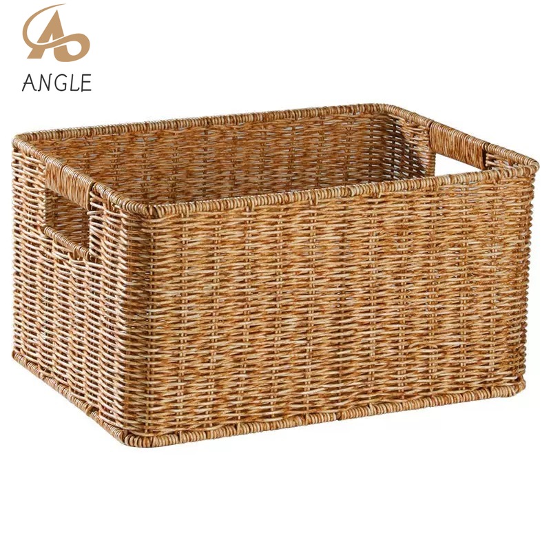Woven Basket Set - Aufbewahrungskorb aus Korbgeflechtimitat, gewebter Halter für