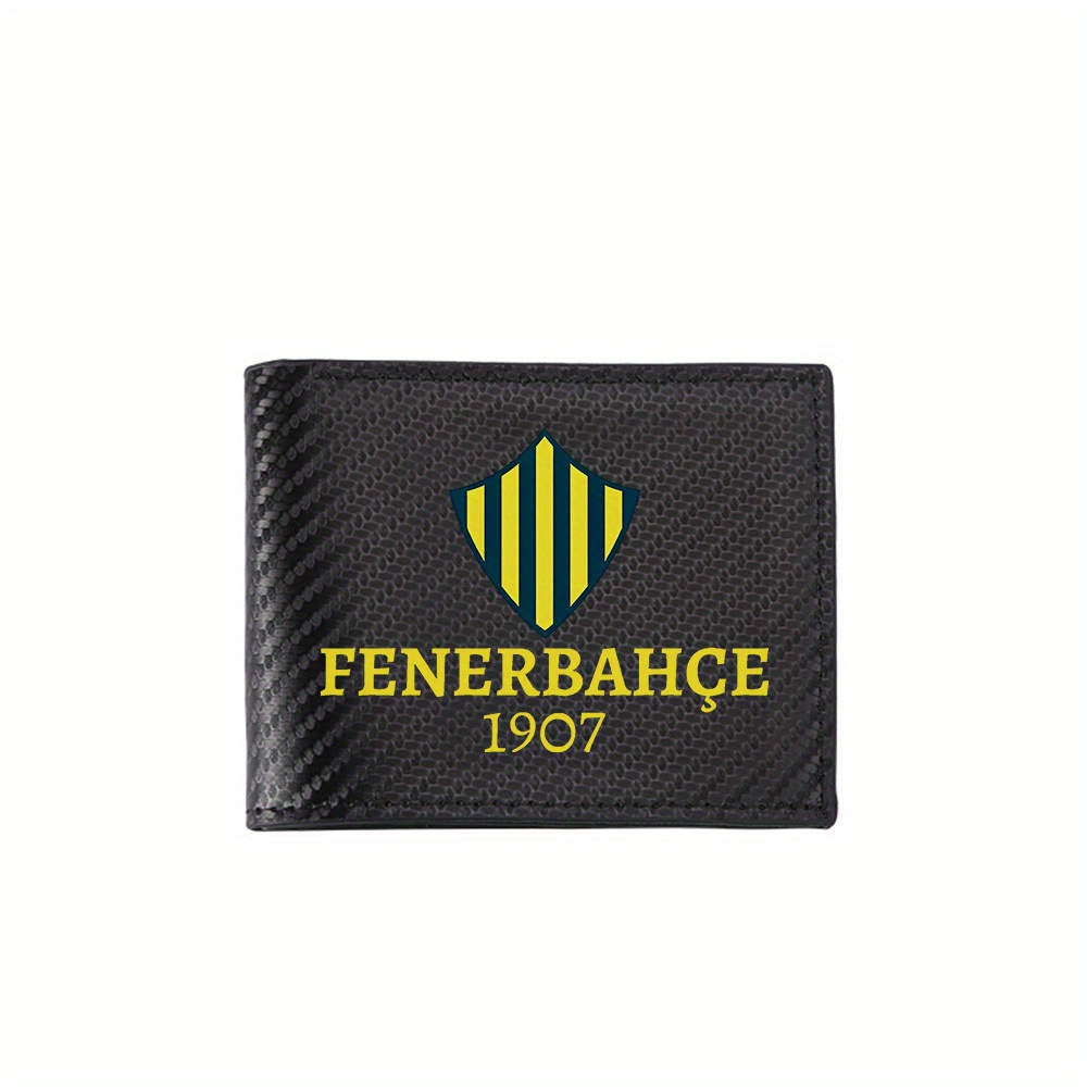 Interior Design Photo - Gelbe Streifen im dunklen Schild-Emblem. Herren-Geldbörsen,
