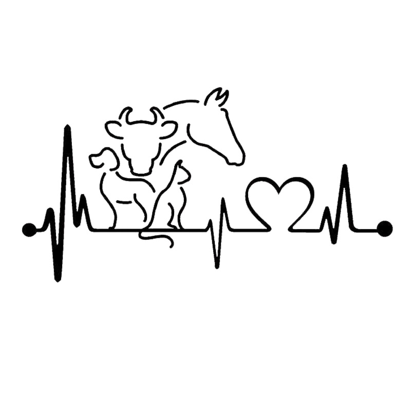 Interior Design Quotes - Hund Katze Pferd Kuh Herzschlag Lifeline