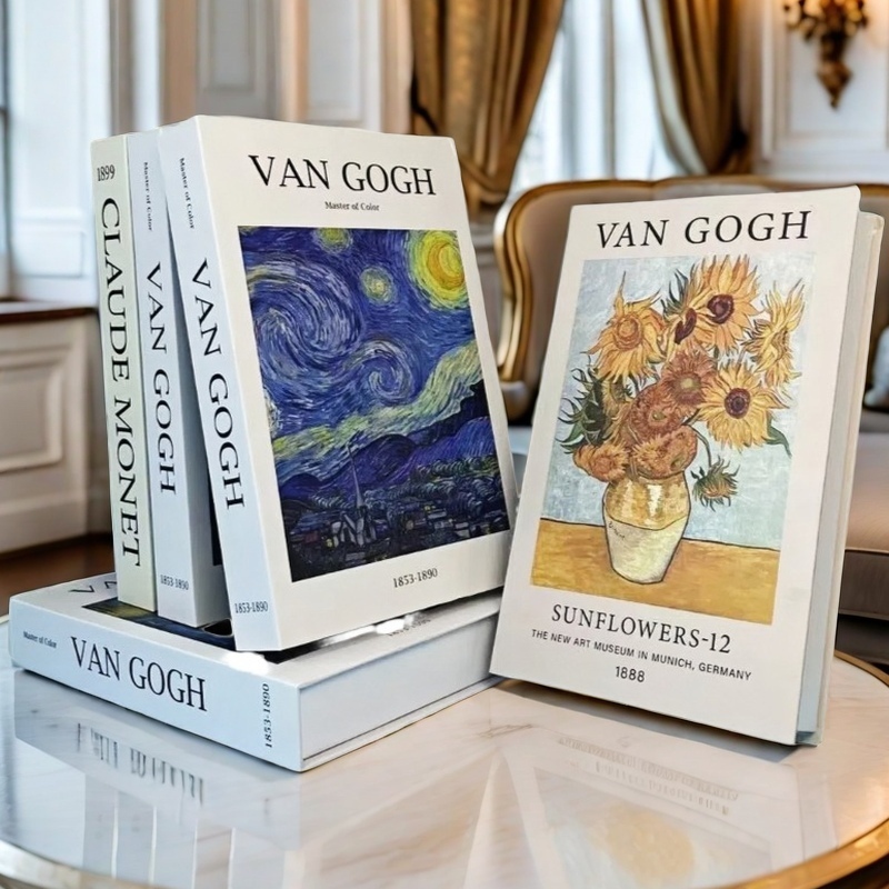 Interior Design Handbook - Abstraktes Van Gogh Luxus Fake Book