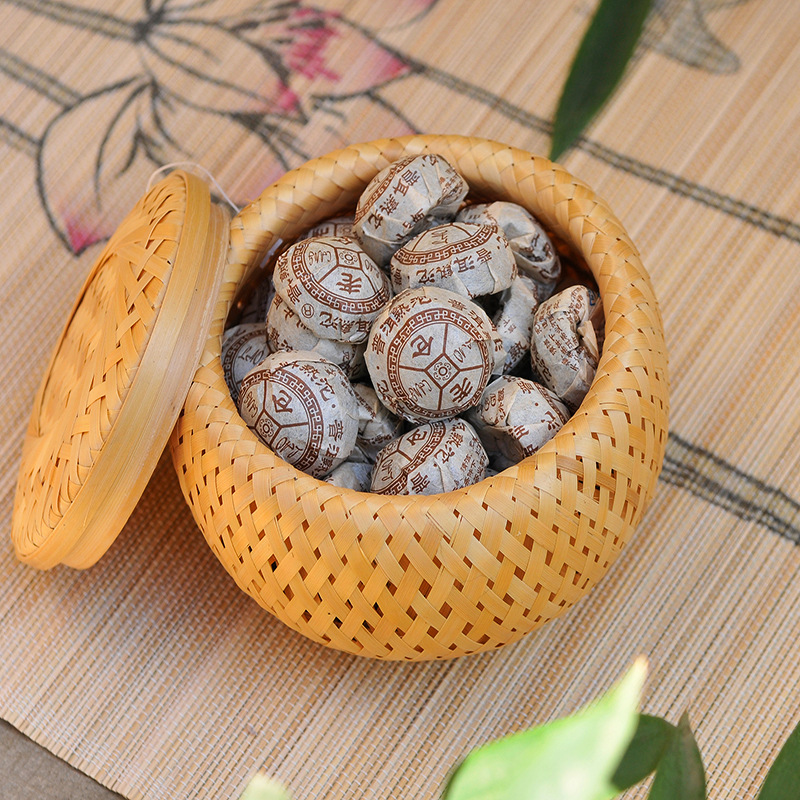 Woven Basket Set - Bambus gewebter kleiner Korb Doppels chicht