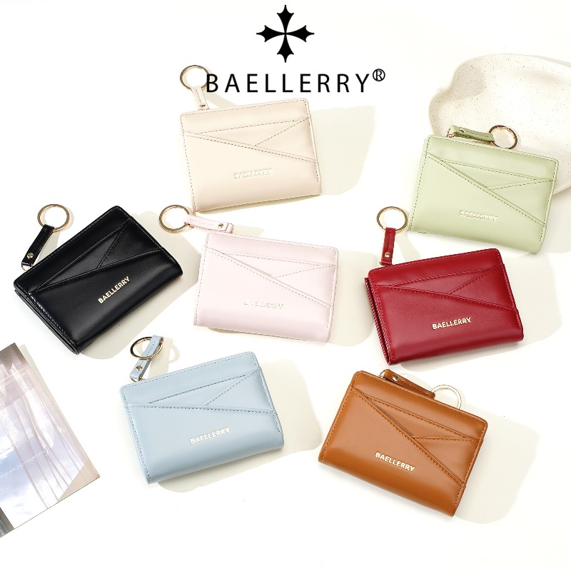 Interior Design Photo - Baellerry Damen-Kurzgeldbörsen aus PU-Leder, Macaron-Farben, schlicht,
