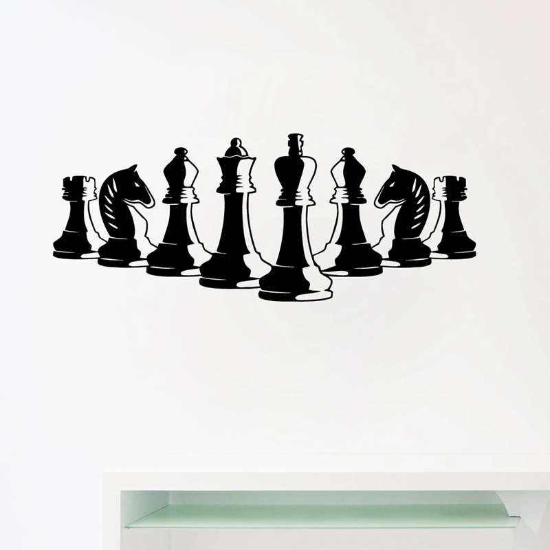 Interior Design Handbook - Schach Stück Wand Aufkleber Schlafzimmer Dekor