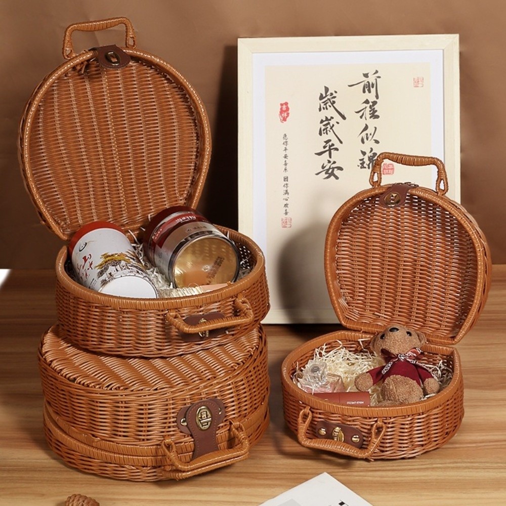 Kreativer runder Aufbewahrungs – Woven Basket Set Bewertung und Preis
