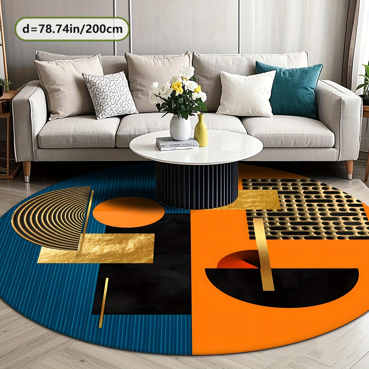 Orange Blau Gold Abstrakter Ge – Interior Design Gold Bewertung und Preis