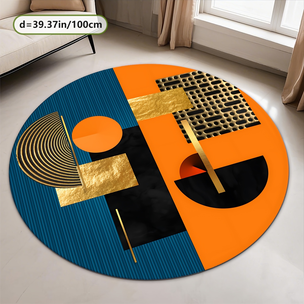Orange Blau Gold Abstrakter Ge – Interior Design Gold Bewertung und Preis