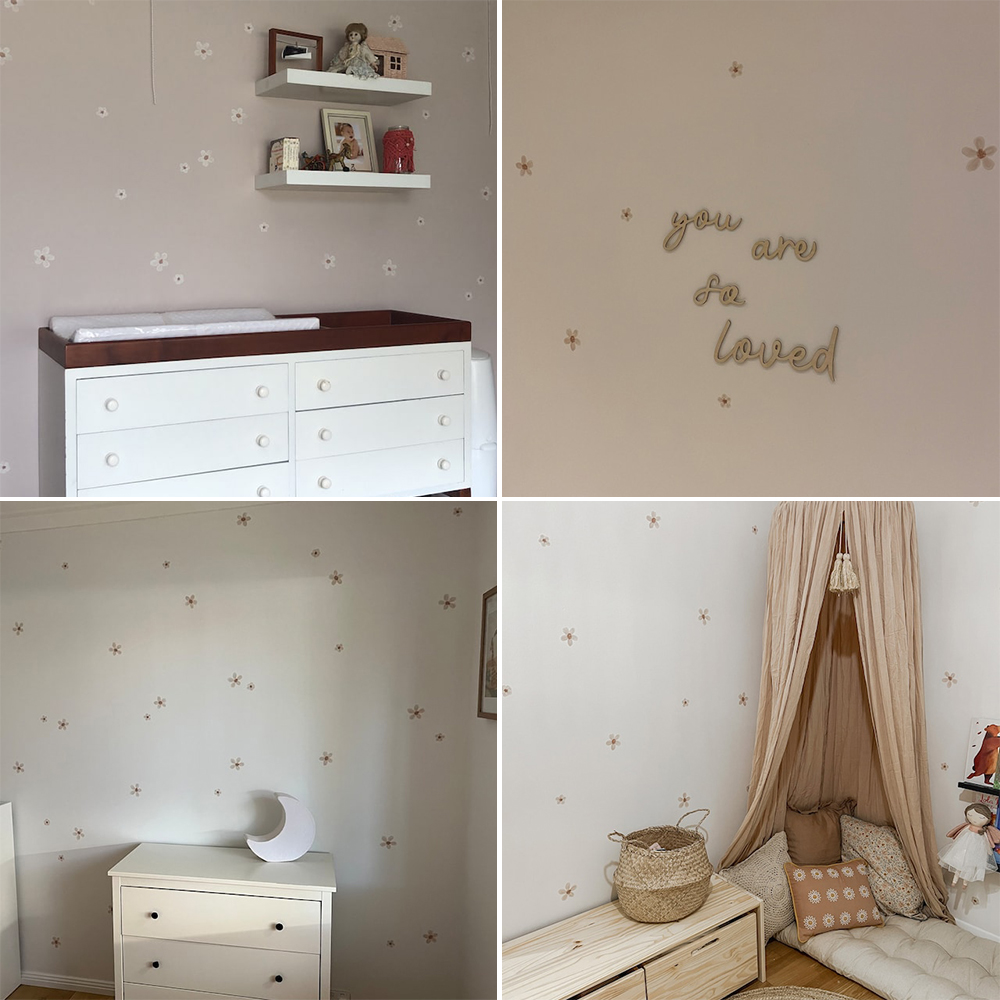 Boho einfarbige Blumen Kinderz – Interior Design Quotes Bewertung und Preis