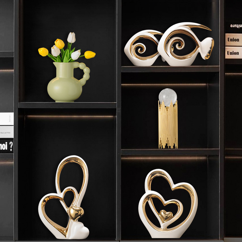 Goldenes hohles Keramik handwe – Interior Design Gold Bewertung und Preis