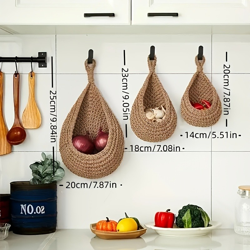 3 Stück/Set Makramee-Obstkorb  – Woven Basket Set Bewertung und Preis